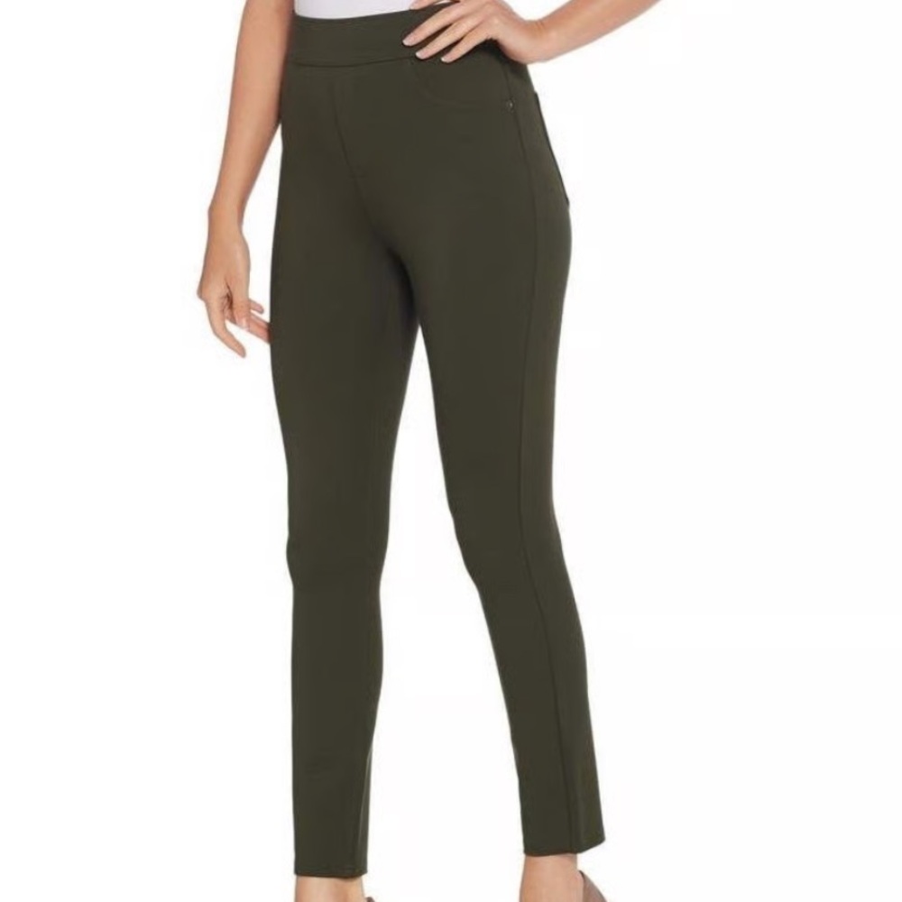 NWT SPANX The Perfect Pant Ankle 4-Pocket Dark Olive Size XL